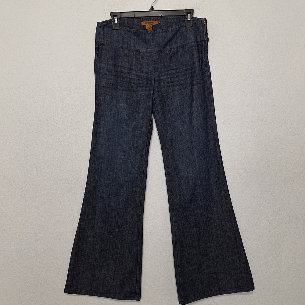 Arden B Dark Indigo Wide Leg Jeans